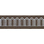 Schumacher Sky On Brown Arches Embroidered Tape Medium