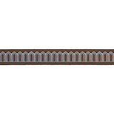 Schumacher Sky On Brown Arches Embroidered Tape Medium