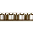 Schumacher Brown Arches Embroidered Tape Medium