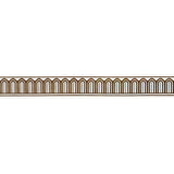 Schumacher Brown Arches Embroidered Tape Medium