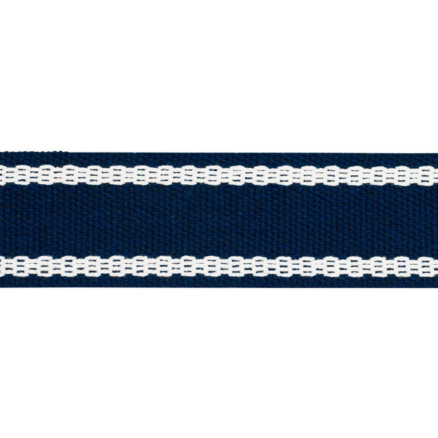 Schumacher Sullivan Tape Narrow Indoor/Outdoor Navy Trim
