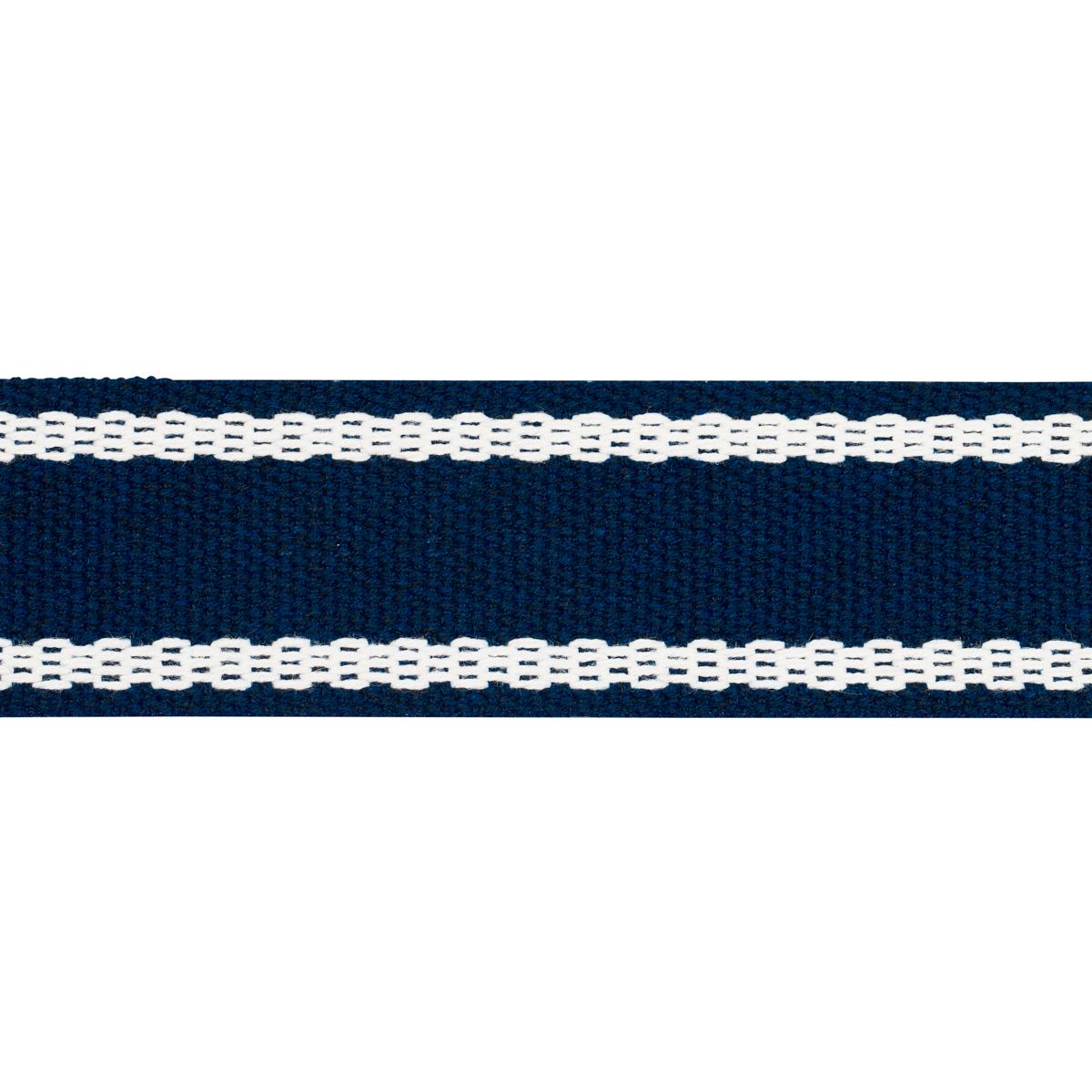Schumacher Sullivan Tape Narrow Indoor/Outdoor Navy Trim