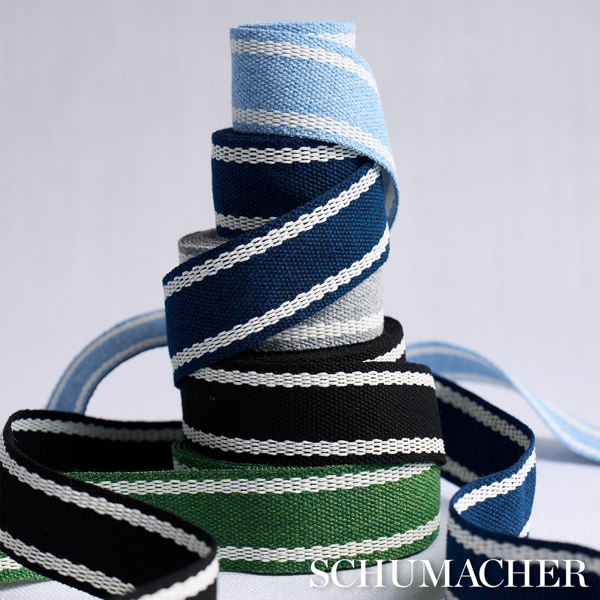 Schumacher Sullivan Tape Narrow Indoor/Outdoor Navy Trim