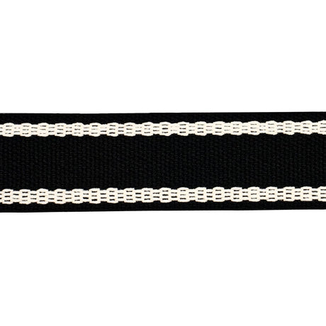 Schumacher Sullivan Tape Narrow Indoor/Outdoor Black Trim