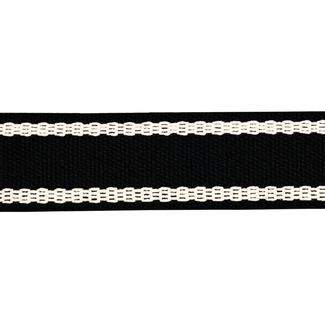 Schumacher Sullivan Tape Narrow Indoor/Outdoor Black Trim
