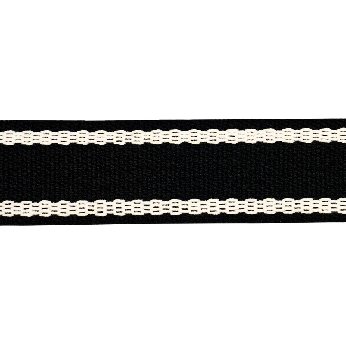 Schumacher Sullivan Tape Narrow Indoor/Outdoor Black Trim