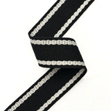 Schumacher Sullivan Tape Narrow Indoor/Outdoor Black Trim