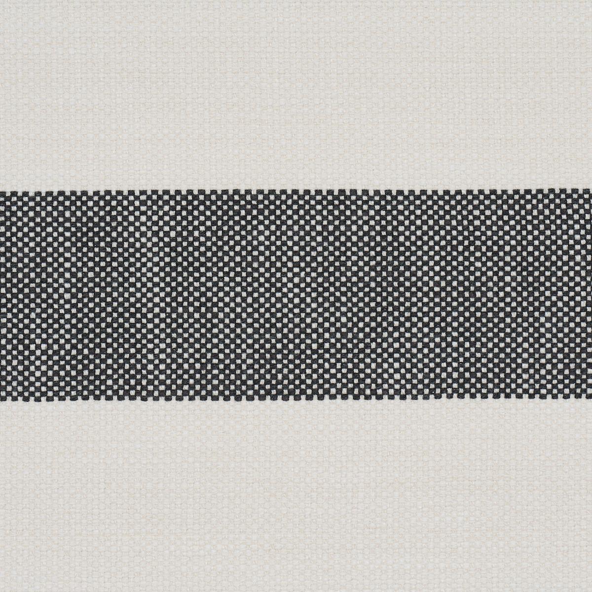 Schumacher Desert Wide Stripe Charcoal Fabric