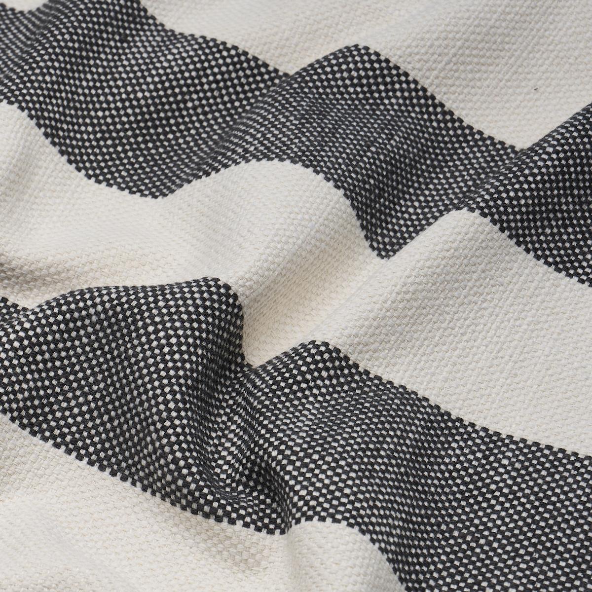 Schumacher Desert Wide Stripe Charcoal Fabric