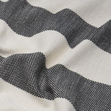 Schumacher Desert Wide Stripe Charcoal Fabric