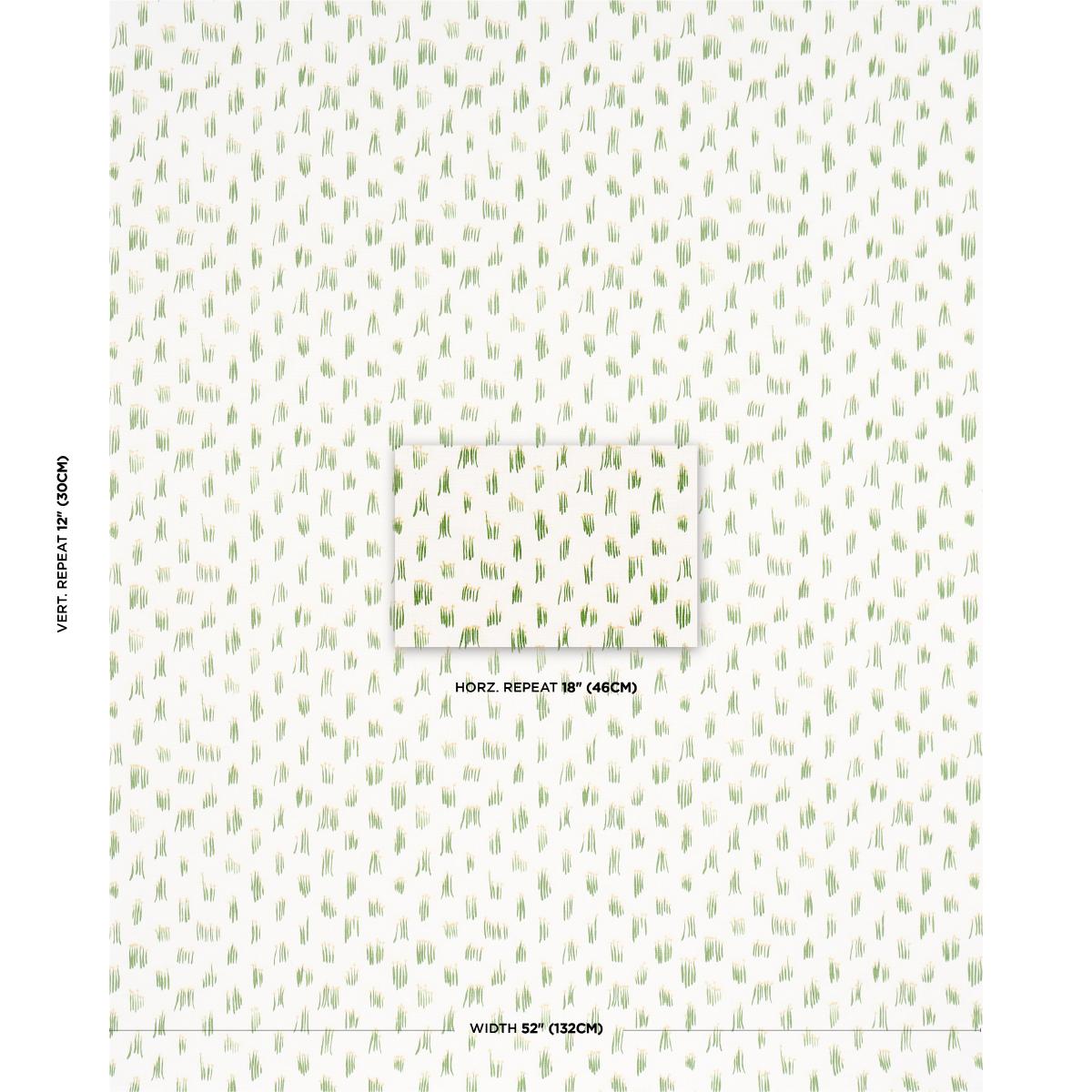 Schumacher Meadow Button Hand Embroidery Yellow Fabric