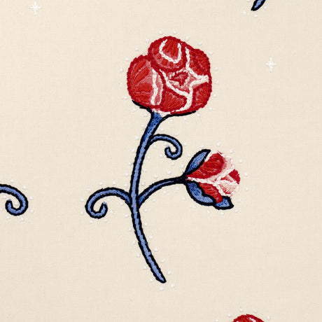 Schumacher Backdrop X Schumacher Rhinestone Cowboy Embroidery Poppy Fabric