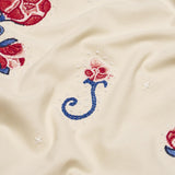 Schumacher Backdrop X Schumacher Rhinestone Cowboy Embroidery Poppy Fabric