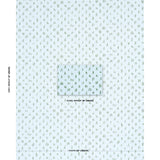 Schumacher Meadow Button Hand Embroidery Blue Fabric