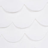 Schumacher Prep School Hand Pieced Scallop White Fabric