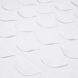 Schumacher Prep School Hand Pieced Scallop White Fabric