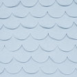 Schumacher Prep School Hand Pieced Scallop Blue Fabric