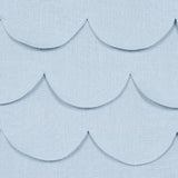 Schumacher Prep School Hand Pieced Scallop Blue Fabric