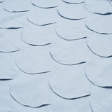 Schumacher Prep School Hand Pieced Scallop Blue Fabric