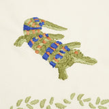 Schumacher Backdrop X Schumacher Reptilia Embroidery Bright Multi On Ivory Fabric