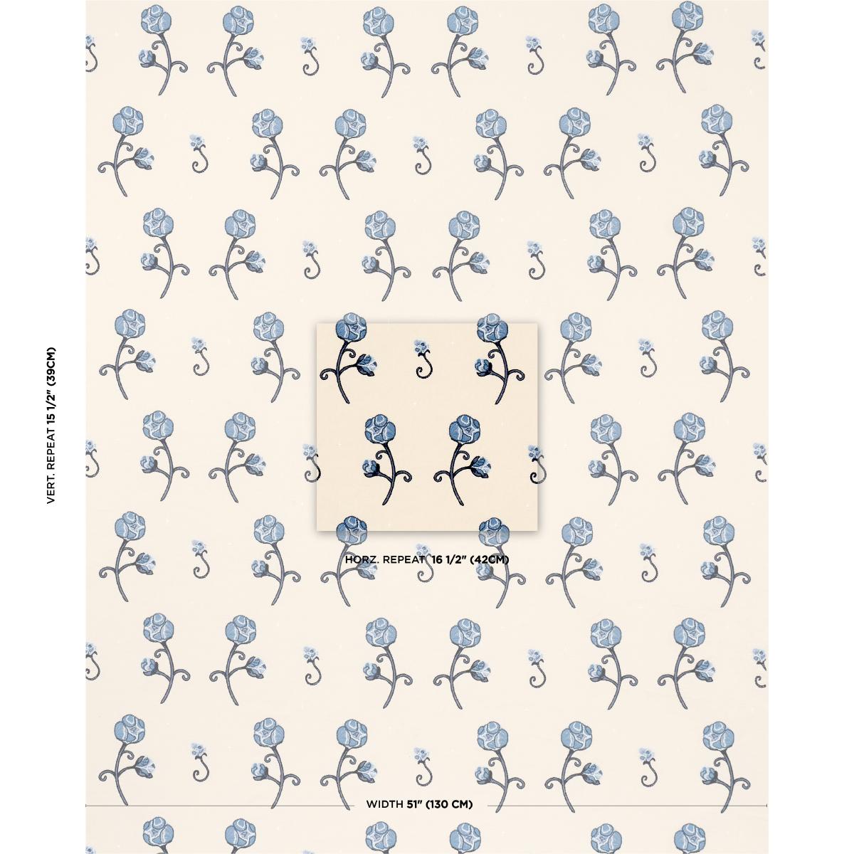 Schumacher Backdrop X Schumacher Rhinestone Cowboy Embroidery Navy Fabric