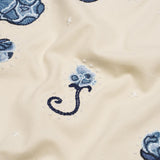 Schumacher Backdrop X Schumacher Rhinestone Cowboy Embroidery Navy Fabric