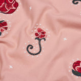 Schumacher Backdrop X Schumacher Rhinestone Cowboy Embroidery Pink Fabric