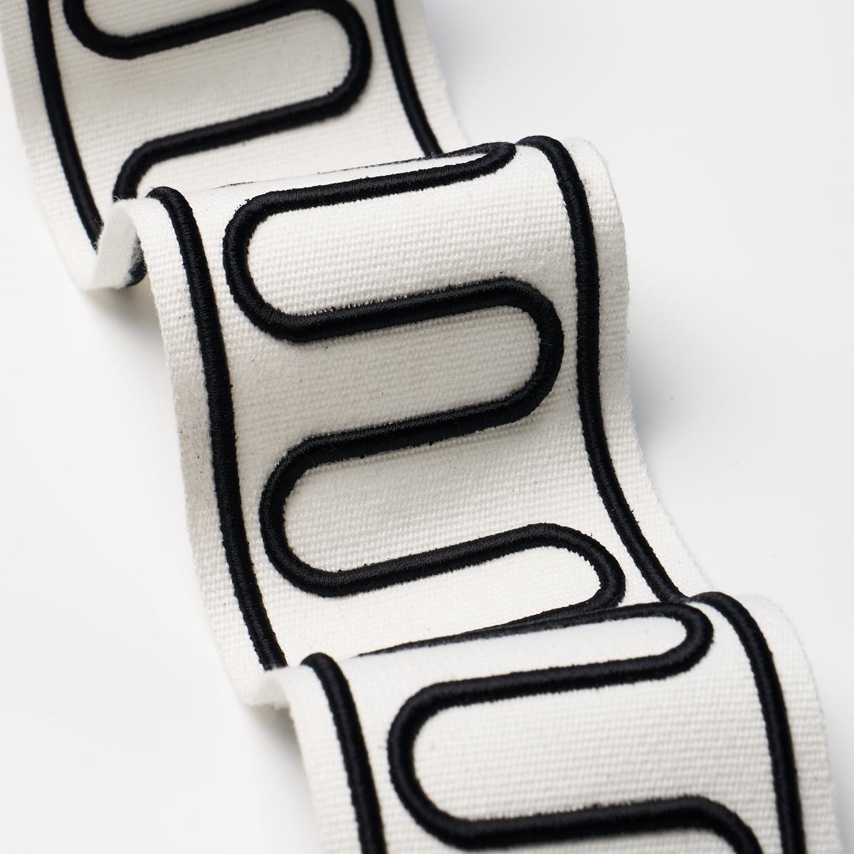 Schumacher Royere Scroll Black Trim