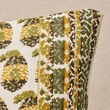 Schumacher Ochre & Green 24" x 12" Terry Pillow