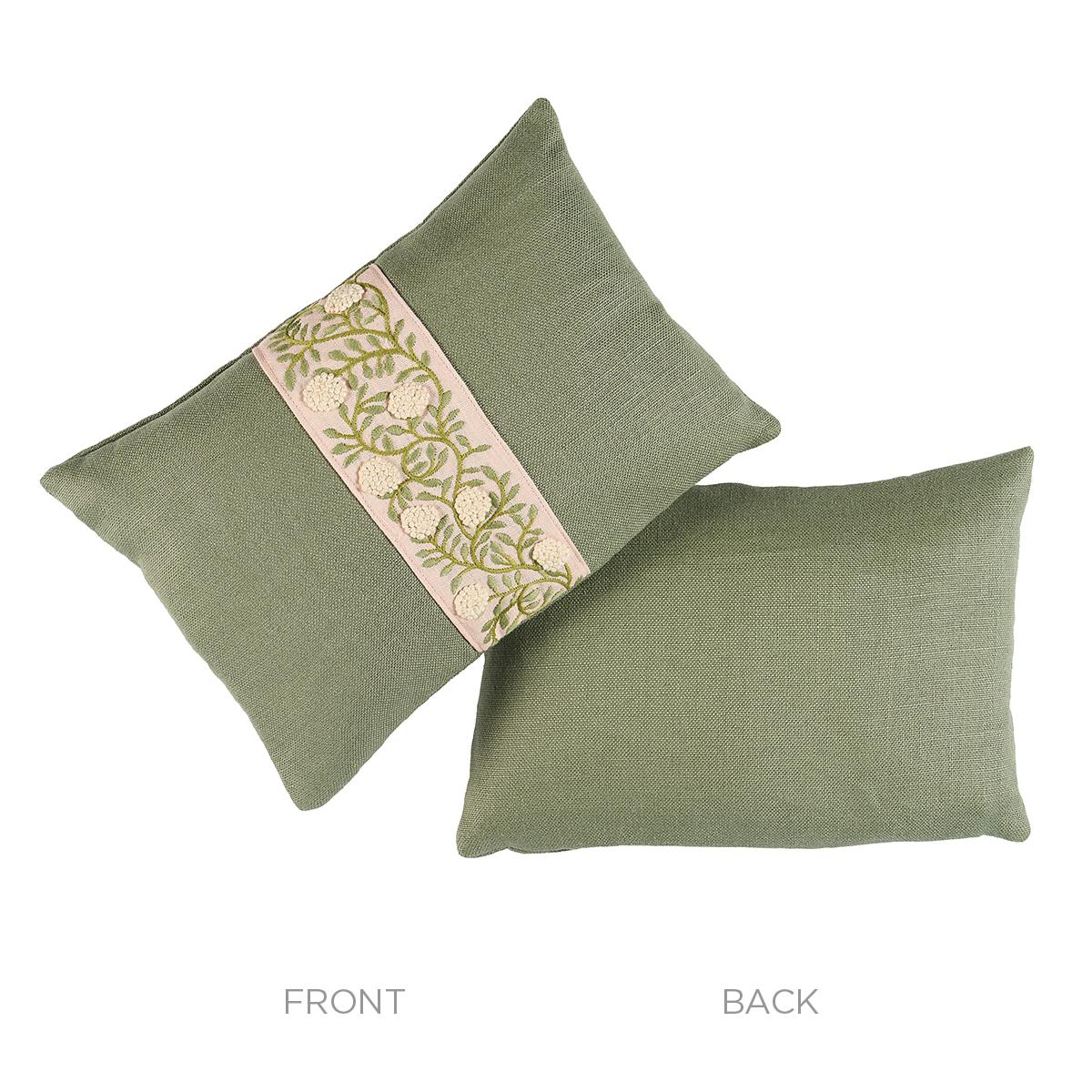 Schumacher Leaf & Blush 11" x 16" Ashoka Pillow