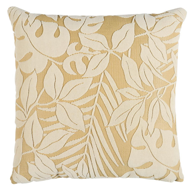Schumacher White Sand 22" x 22" Miramar I/O Velvet Pillow