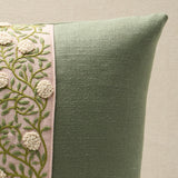 Schumacher Ashoka Leaf & Blush 16" x 16" Pillow