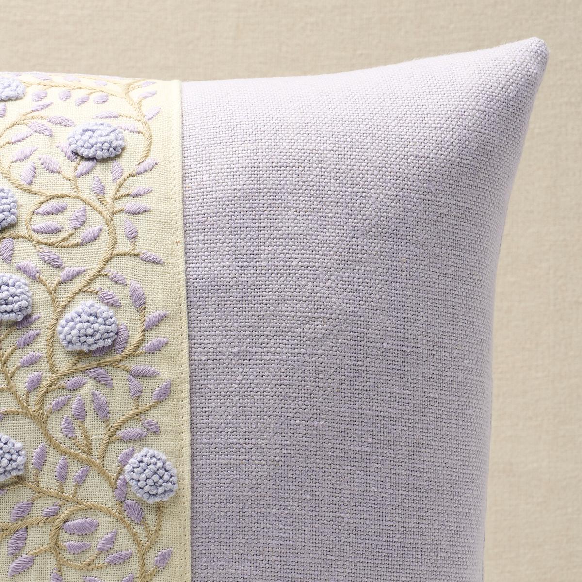 Schumacher Lilac & Cream 11" x 16" Ashoka Pillow