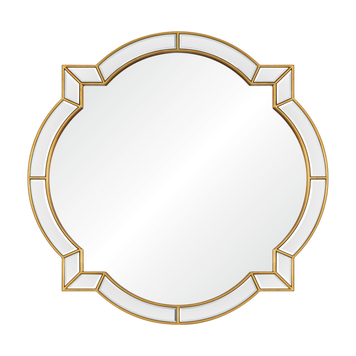 Mirror Home Distressed Gold Leaf  Framed 44"W x 44"H x 1.5"D Mirror