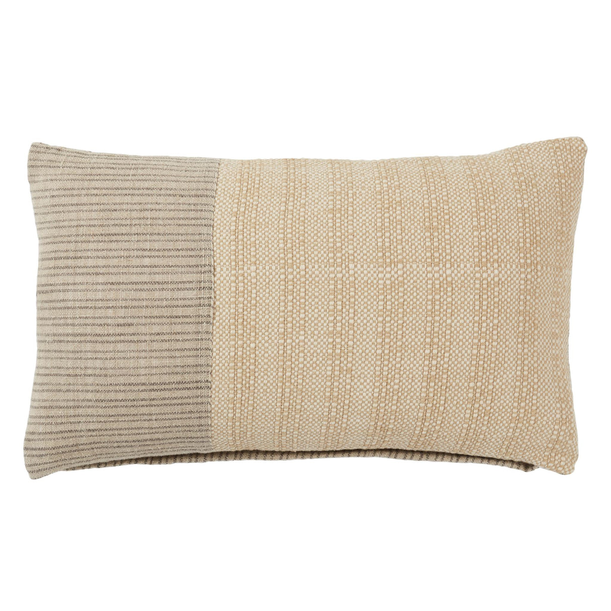 Jaipur Living Tanzy Moira Stripes Cream / Light Brown 13" x 21" Pillow Cover