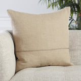 Jaipur Living Taiga Ortiz Solid Light Gray 22" x 22" Pillow