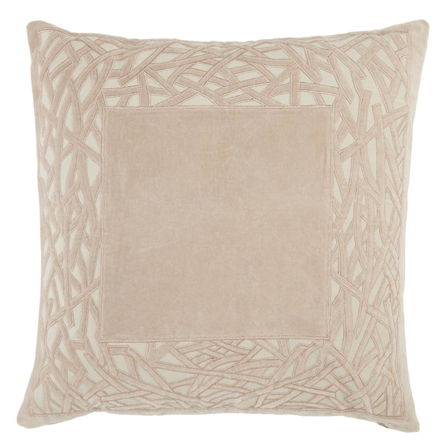 Jaipur Living Mezza Birch Trellis Beige / Cream 22" x 22" Pillow