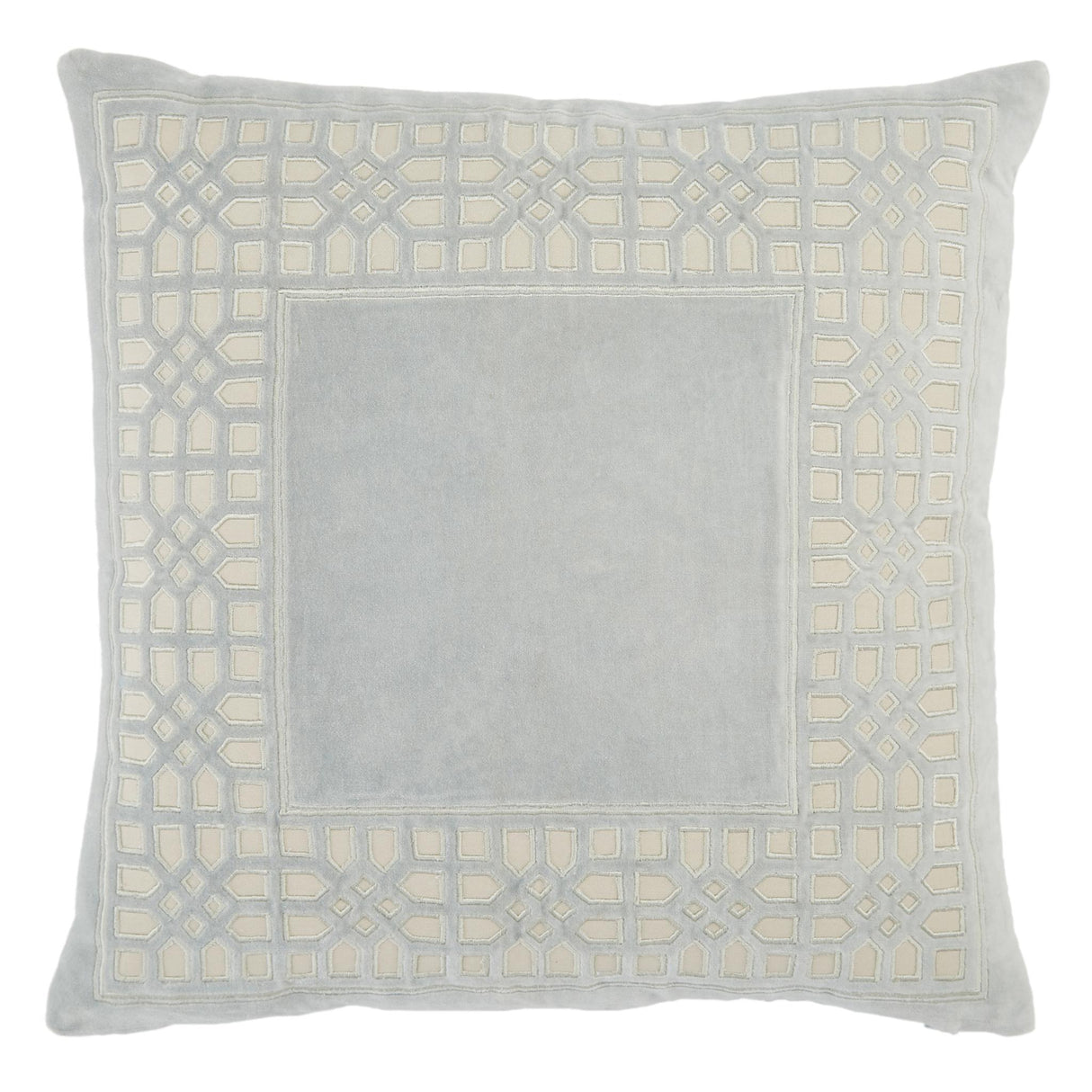 Jaipur Living Mezza Azilane Trellis Light Blue / Cream 22" x 22" Pillow