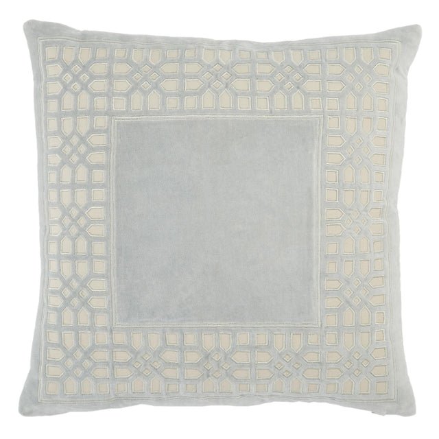 Jaipur Living Mezza Azilane Trellis Light Blue / Cream 22" x 22" Pillow