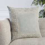 Jaipur Living Mezza Azilane Trellis Light Blue / Cream 22" x 22" Pillow