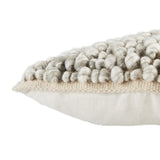 Jaipur Living Angora Kaz Textured Light Gray / Ivory 22" x 22" Pillow