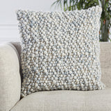 Jaipur Living Angora Kaz Textured Light Blue / Ivory 22" x 22" Pillow