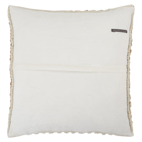 Jaipur Living Angora Madur Textured Tan / Ivory 22" x 22" Pillow