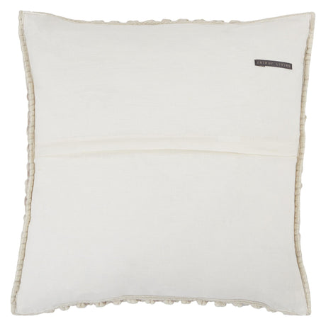 Jaipur Living Angora Madur Textured Light Taupe / Ivory 22" x 22" Pillow