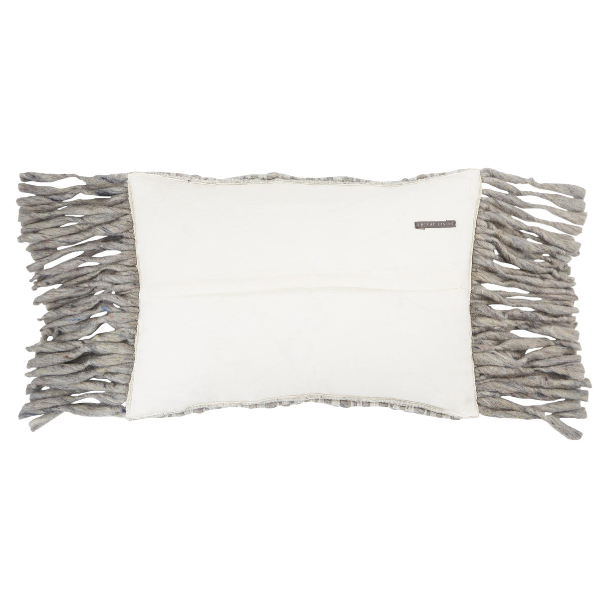 Jaipur Living Angora Cilo Textured Light Gray / Ivory 16" x 24" Pillow