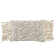 Jaipur Living Angora Cilo Textured Cream / Light Gray 16" x 24" Pillow