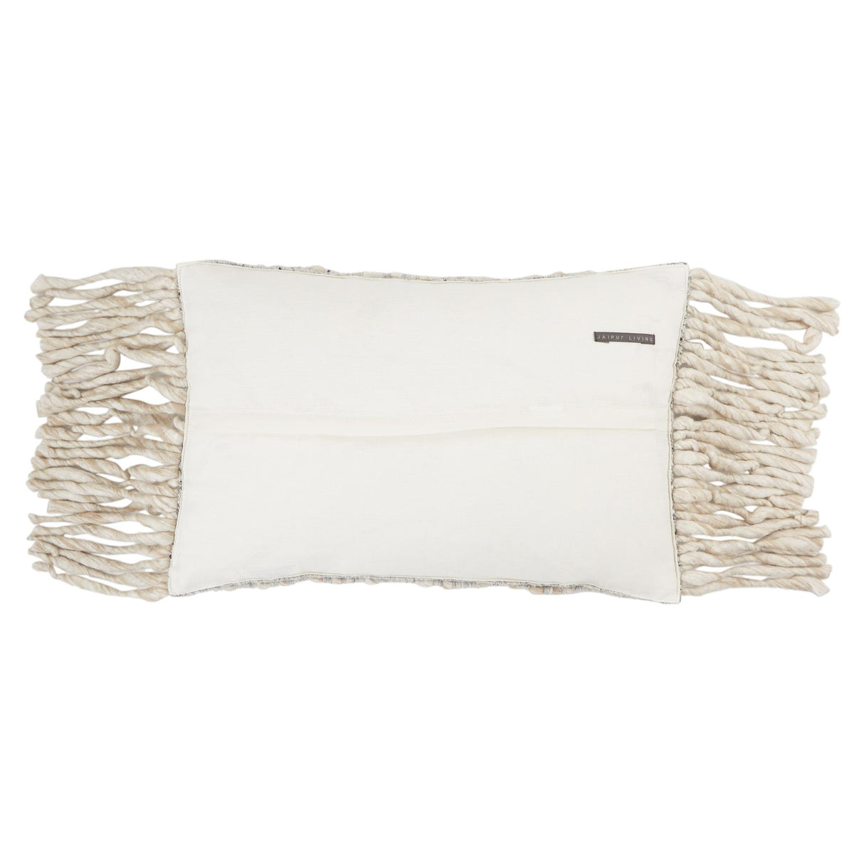 Jaipur Living Angora Cilo Textured Cream / Light Gray 16" x 24" Pillow