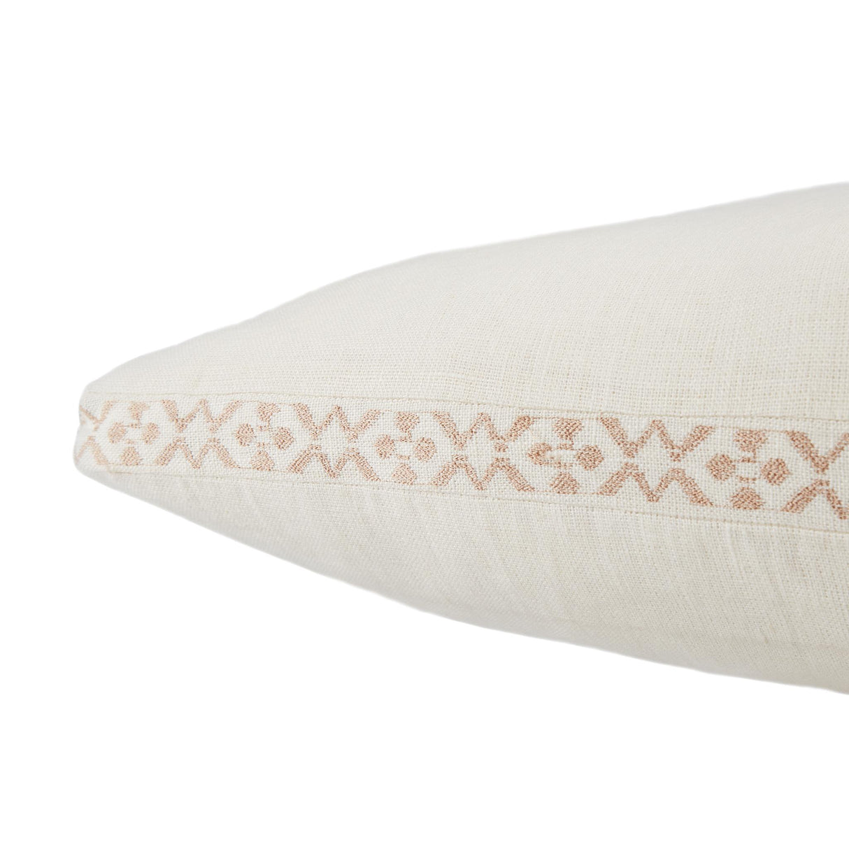 Jaipur Living Taiga Seti Border Ivory / Blush 24" x 24" Pillow