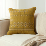 Jaipur Living Puebla Sagira Tribal Olive / Dark Gray 22" x 22" Pillow