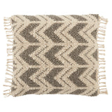 Jaipur Living Bayu Takeo Chevron Gray / Ivory 22" x 22" Pillow